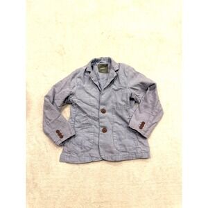 Next Kids Blue Linen Blend Blazer Jacket Size 5-6 Years 334-215-189